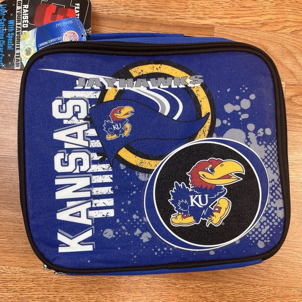 KU Kansas Jayhawks Lunch Box Bag 3D Graphic Officially Licensed‎ NEW